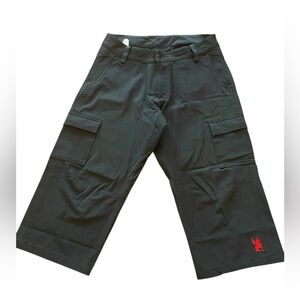 Chrome Industries Black Cargo Knicker Shorts Griffin Logo Men’s Medium 31x21